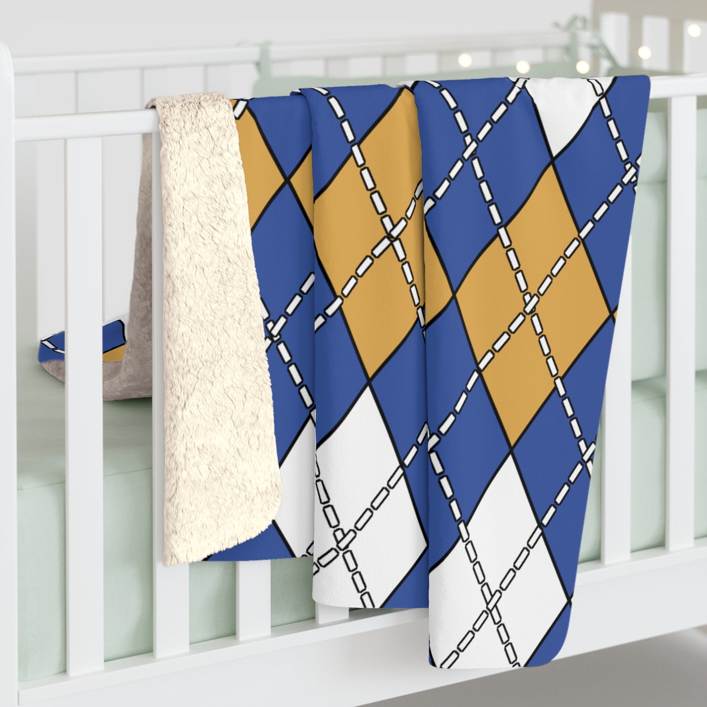 Marshall Islands Retro Argyle Blanket Throw