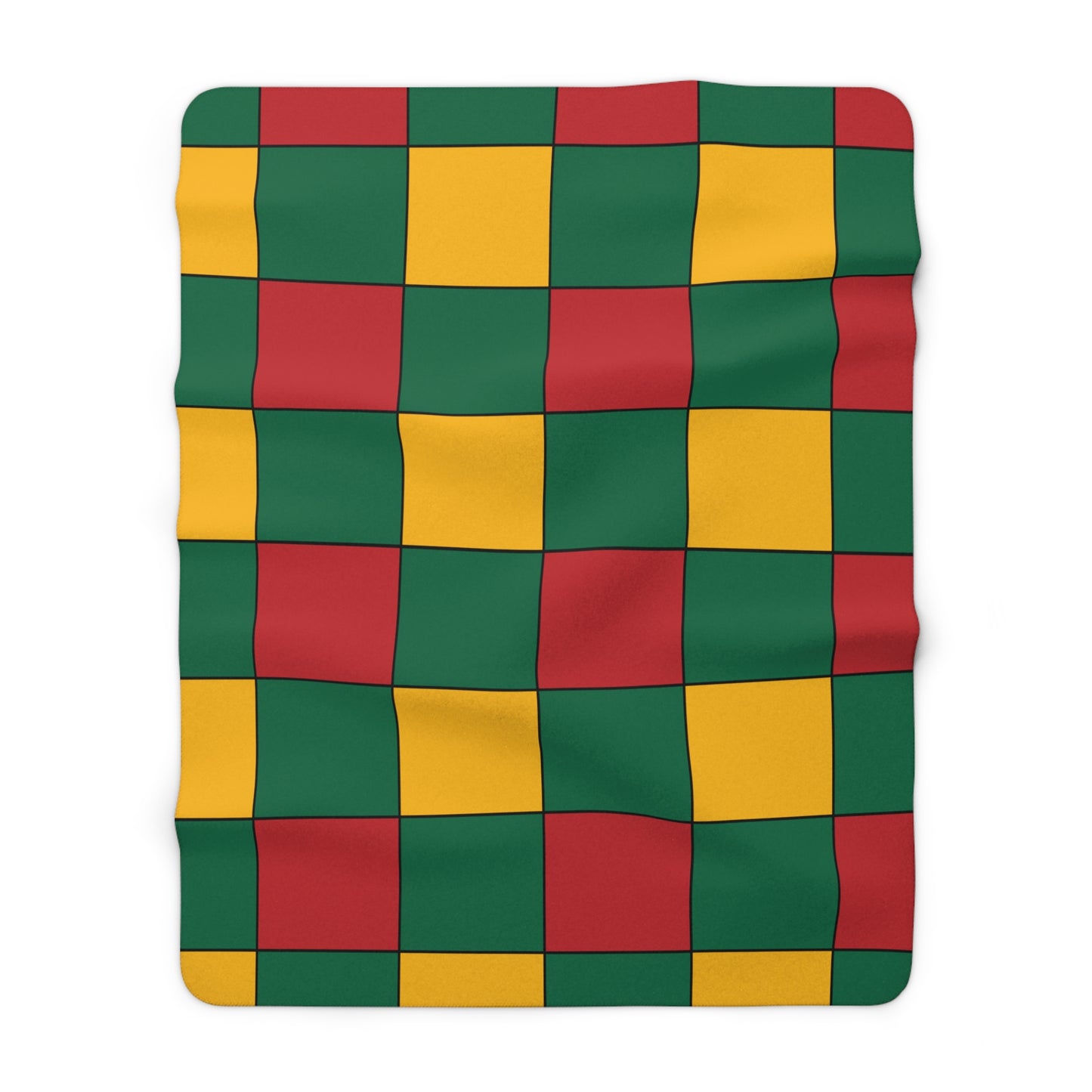 Lithuania Retro Check Blanket Throw