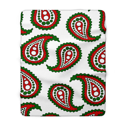 Tajikistan Retro Paisley Blanket Throw