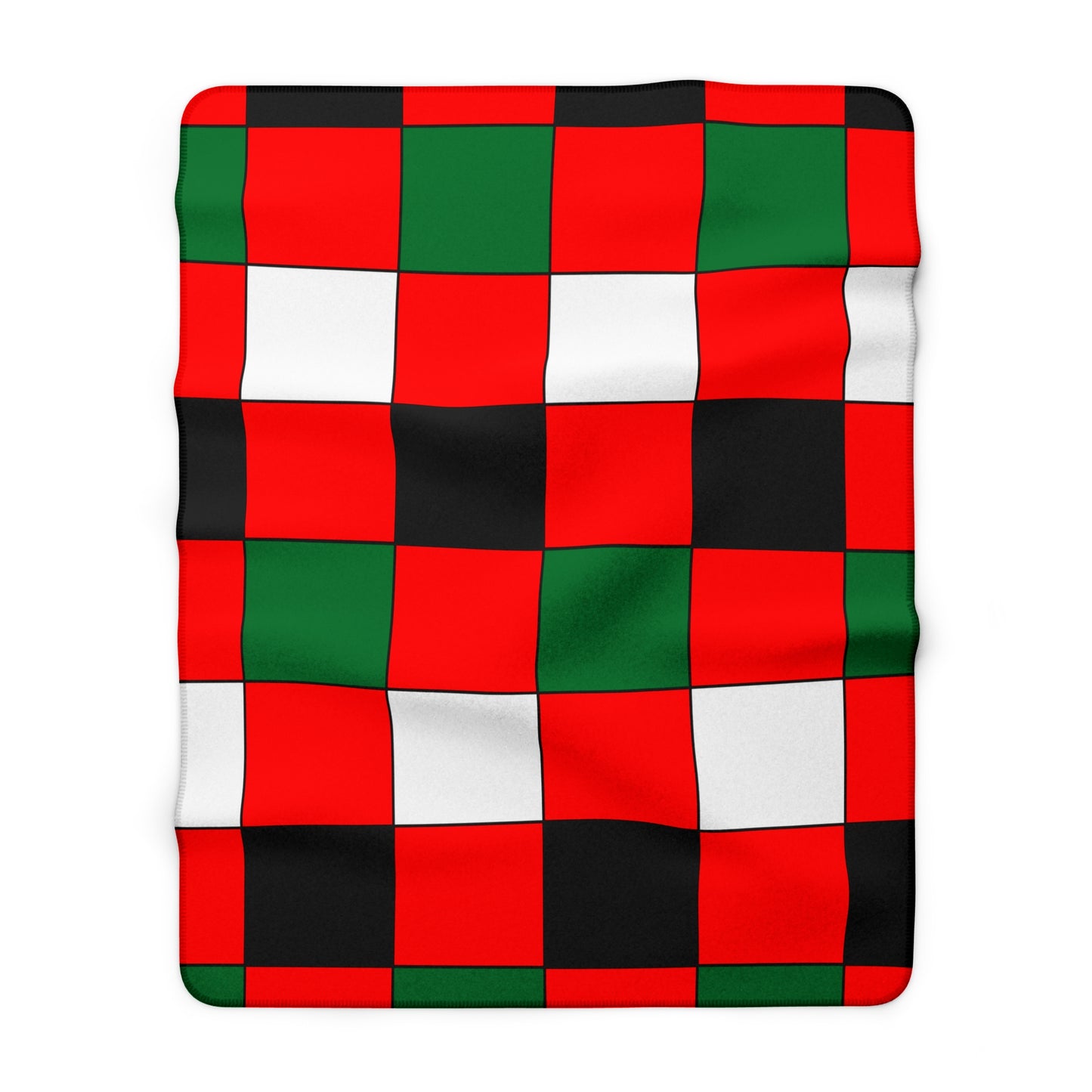 United Arab Emirates Retro Check Blanket Throw
