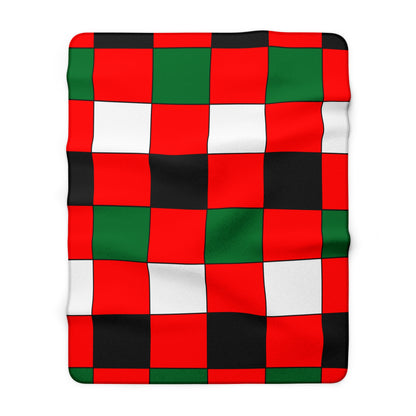 United Arab Emirates Retro Check Blanket Throw