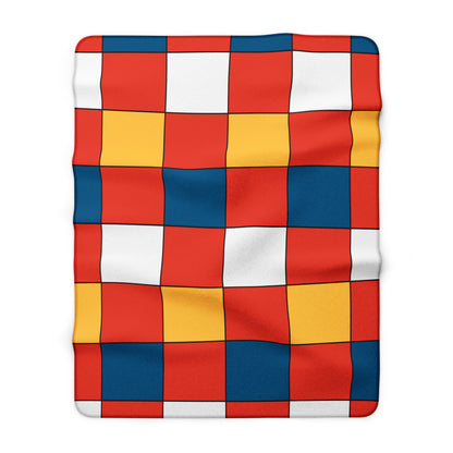 Kiribati Retro Check Blanket Throw
