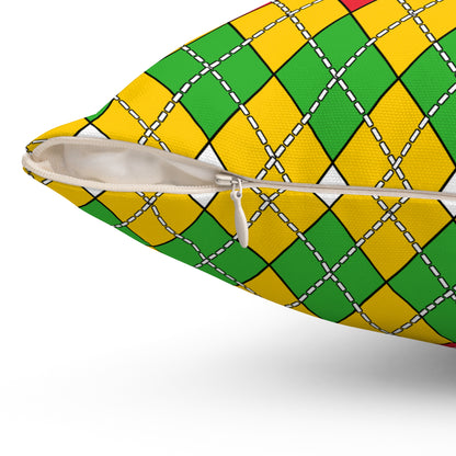 Myanmar Retro Argyle Cushion Pillow