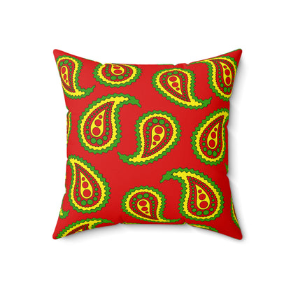Burkina Faso Retro Paisley Cushion Pillow
