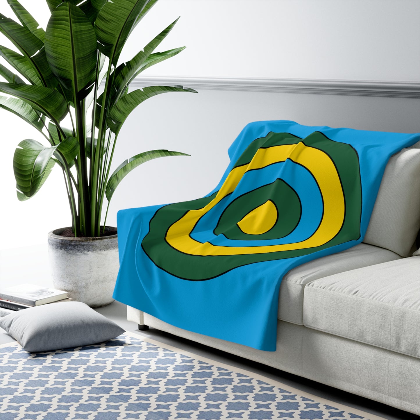 Rwanda Retro Target Blanket Throw