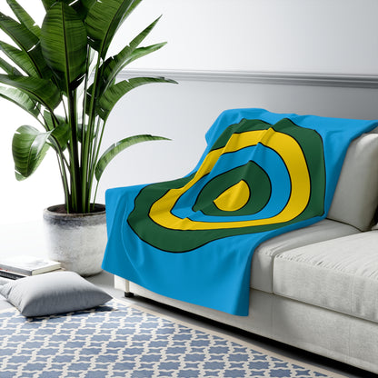 Rwanda Retro Target Blanket Throw