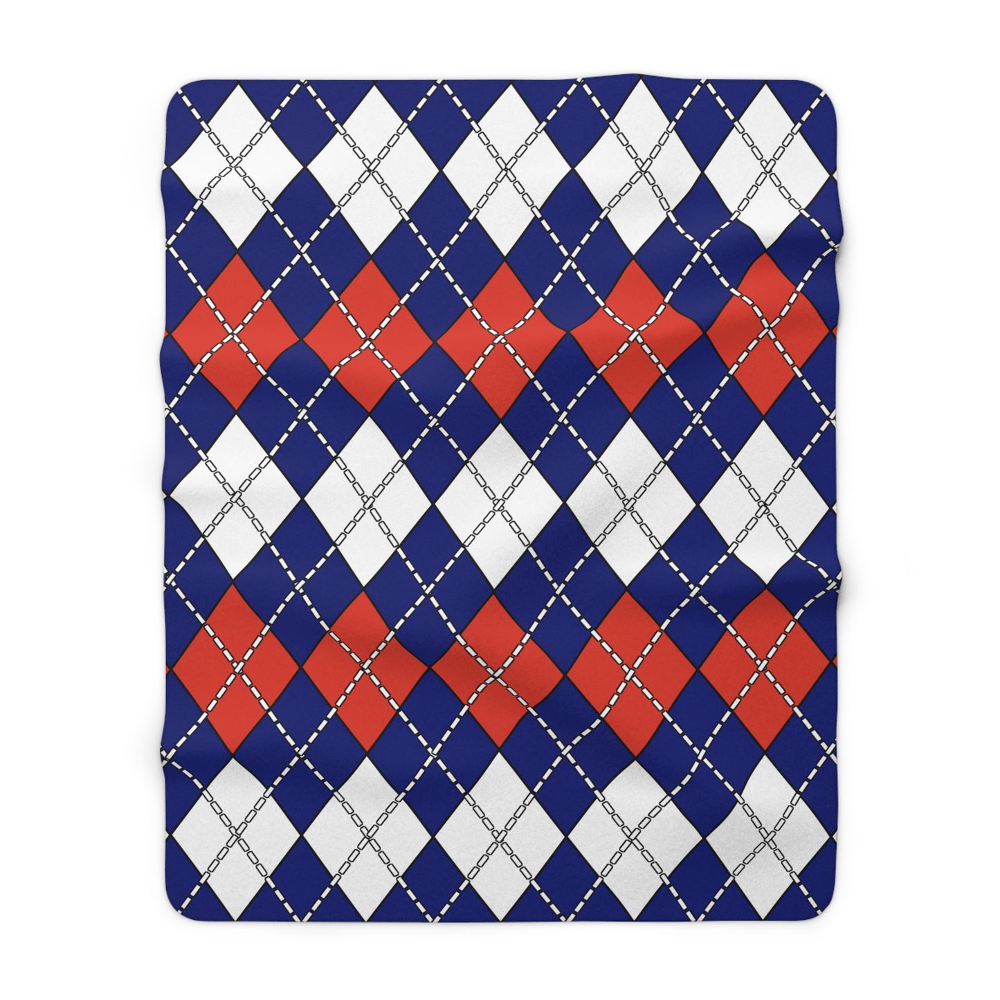 Cabo Verde Retro Argyle Blanket Throw