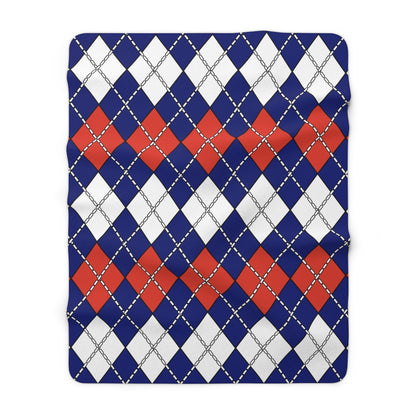 Cabo Verde Retro Argyle Blanket Throw