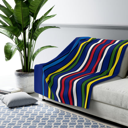 Pitcairn Retro Stripes Blanket Throw
