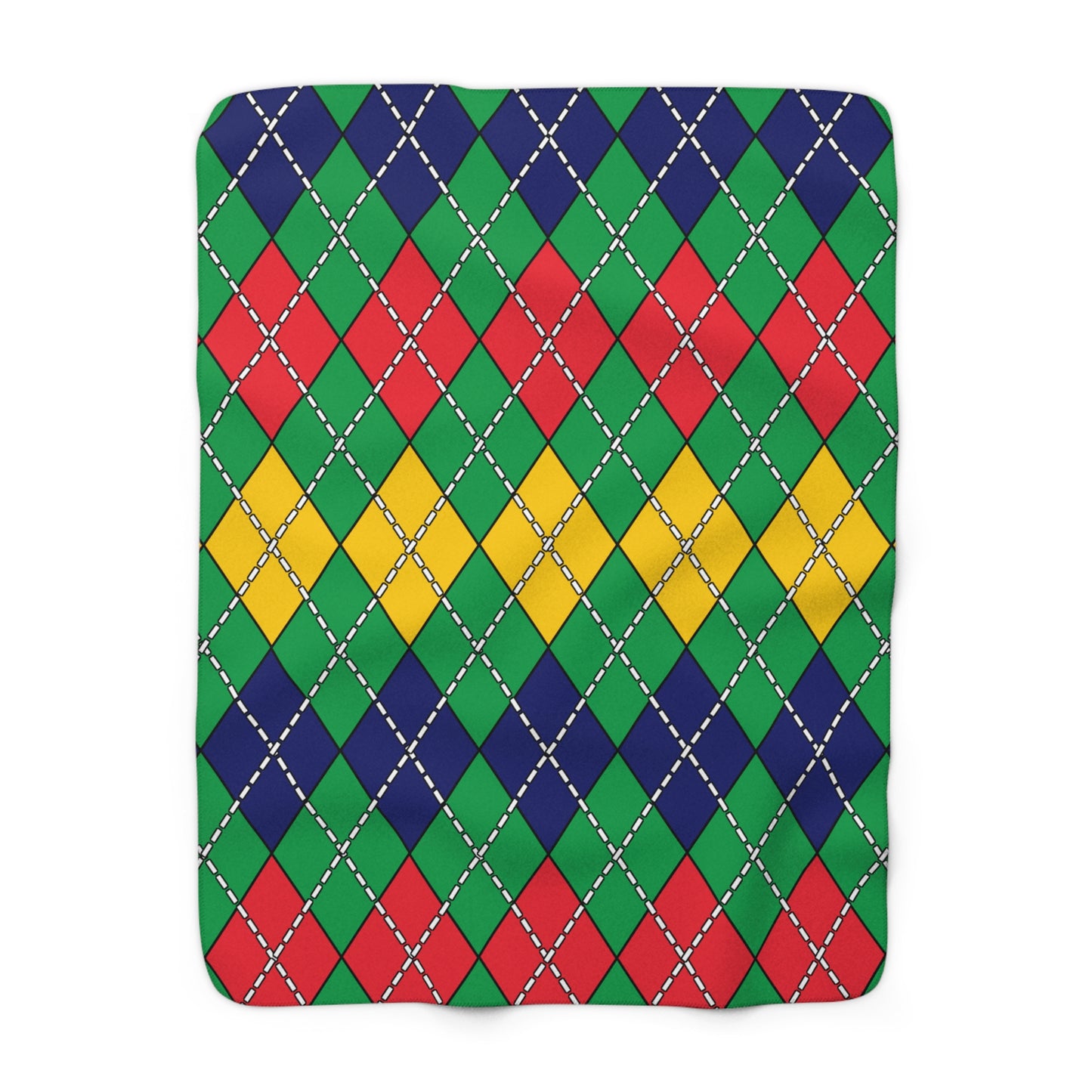 Mauritius Retro Argyle Blanket Throw