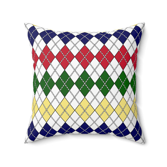 Diego Garcia Retro Argyle Cushion Pillow