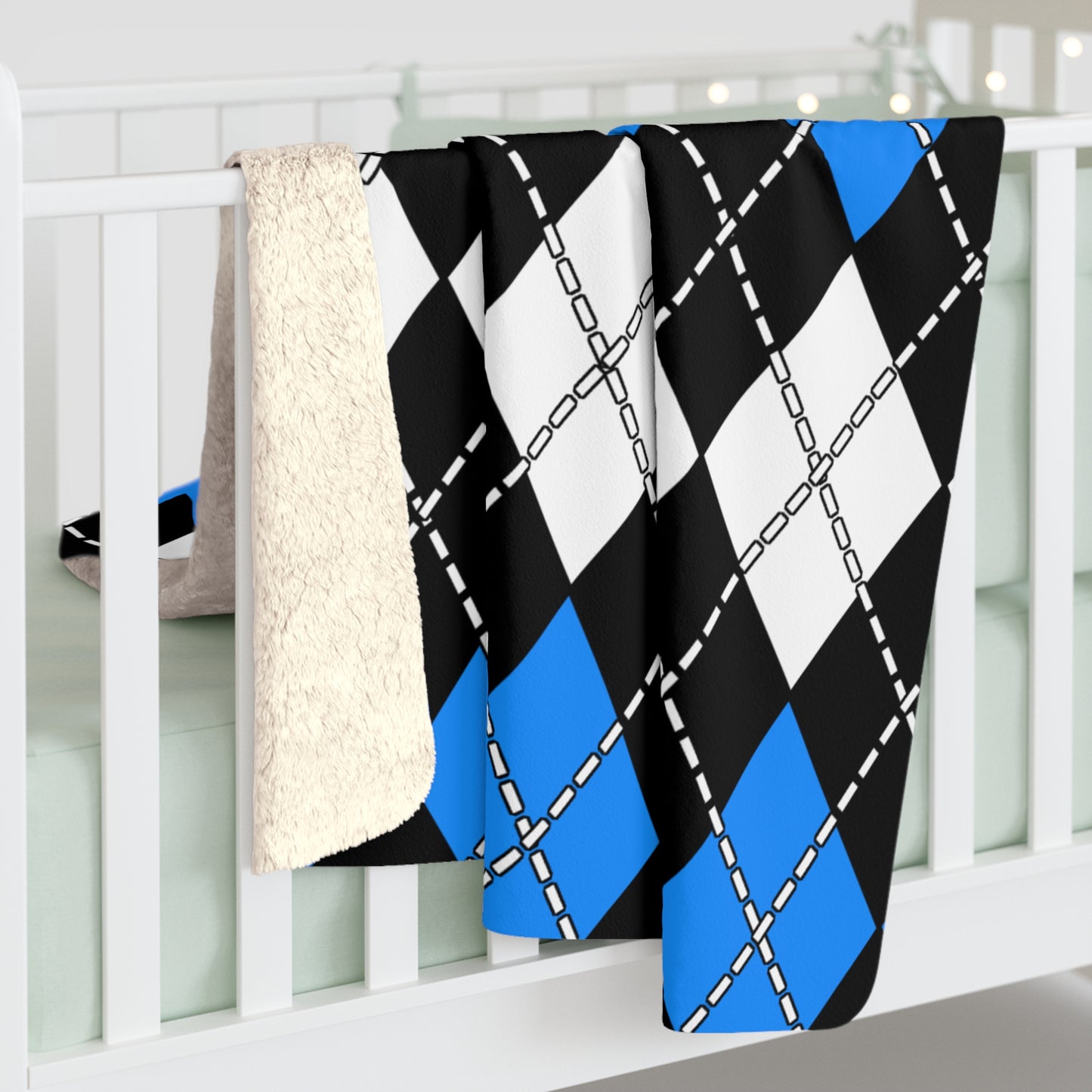 Estonia Retro Argyle Blanket Throw