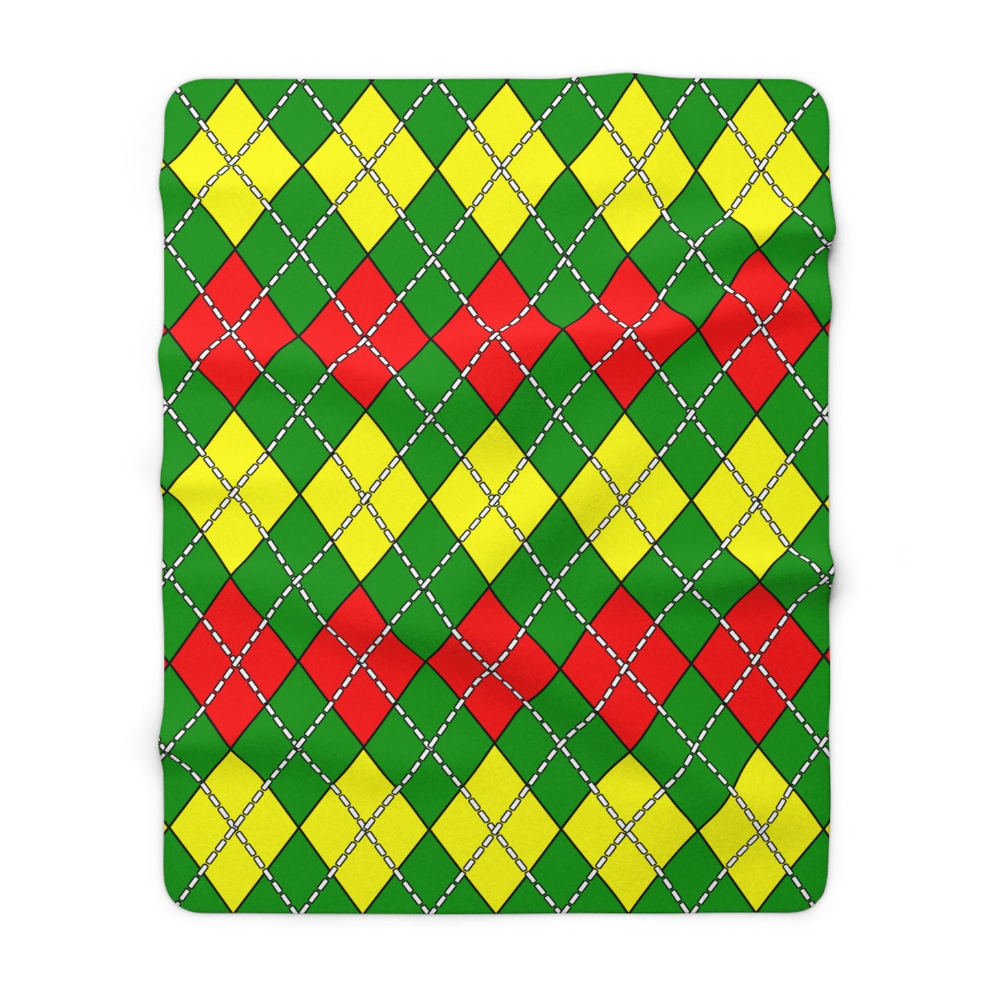 Guinea Retro Argyle Blanket Throw