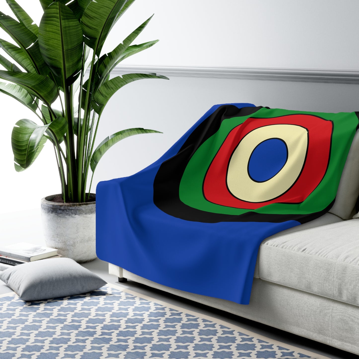 South Sudan Retro Target Blanket Throw