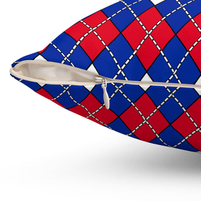Cambodia Retro Argyle Cushion Pillow