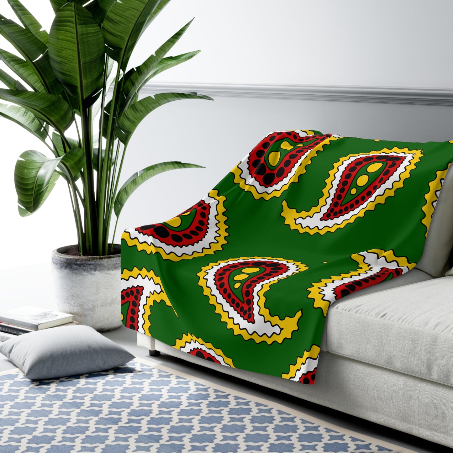 Zimbabwe Retro Paisley Blanket Throw
