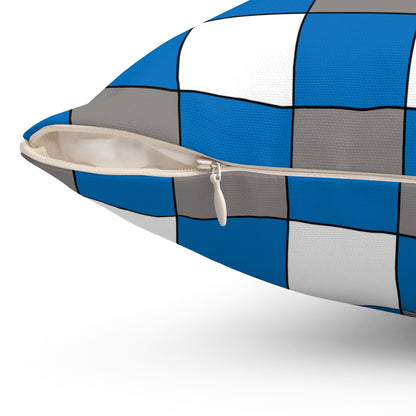 Northern Mariana Islands Retro Check Cushion Pillow