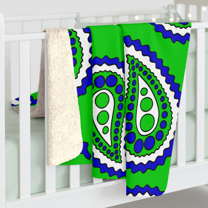 Sierra Leone Retro Paisley Blanket Throw