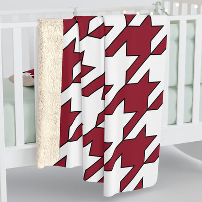 Latvia Retro Houndstooth Blanket Throw