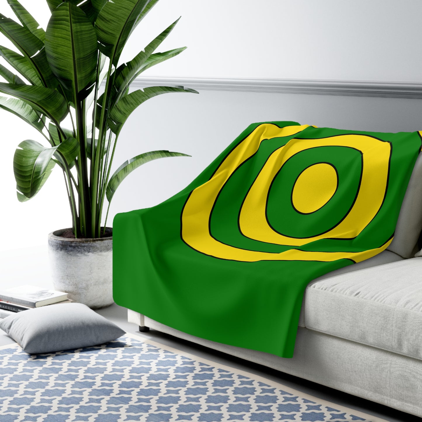 Cocos Islands Retro Target Blanket Throw