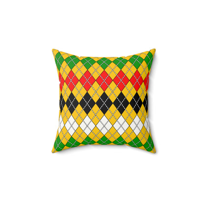 Mozambique Retro Argyle Cushion Pillow
