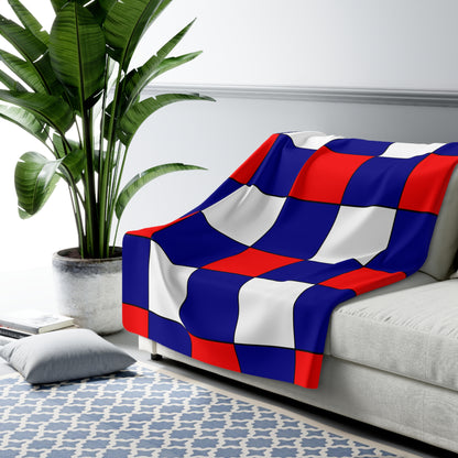 Heard Island And Mcdonald Islands Retro Check Blanket Throw