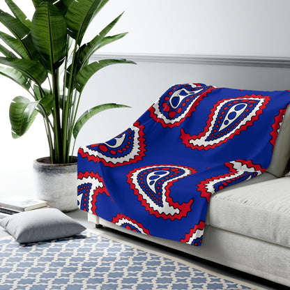 Cambodia Retro Paisley Blanket Throw