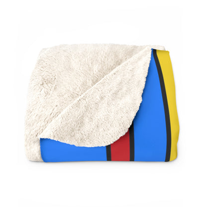 Democratic Republic of the Congo Retro Stripes Blanket Throw