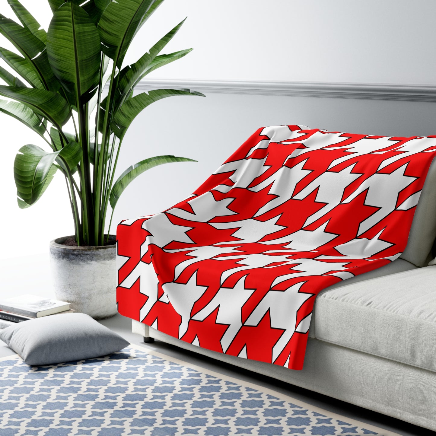 Georgia Retro Houndstooth Blanket Throw