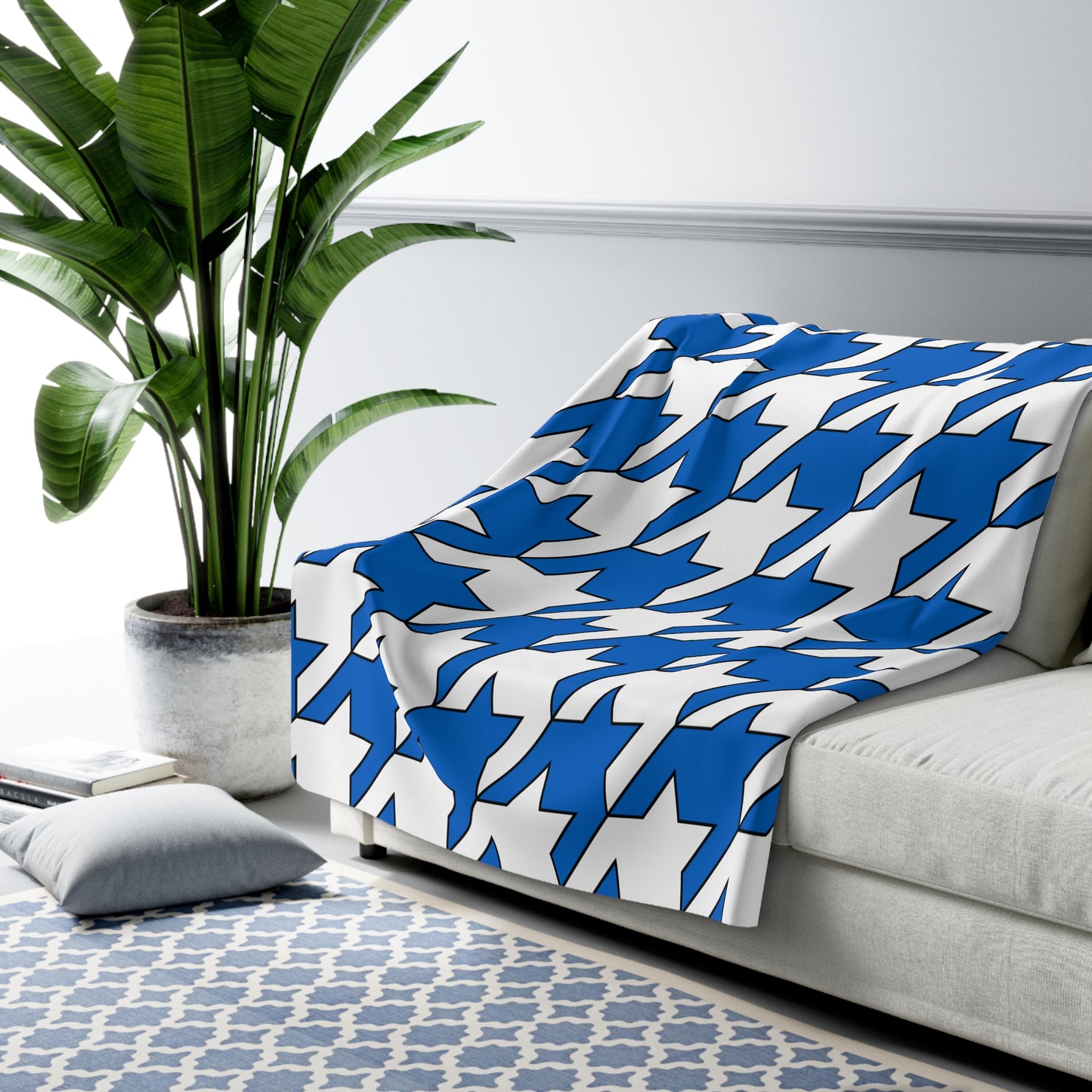 Nicaragua Retro Houndstooth Blanket Throw