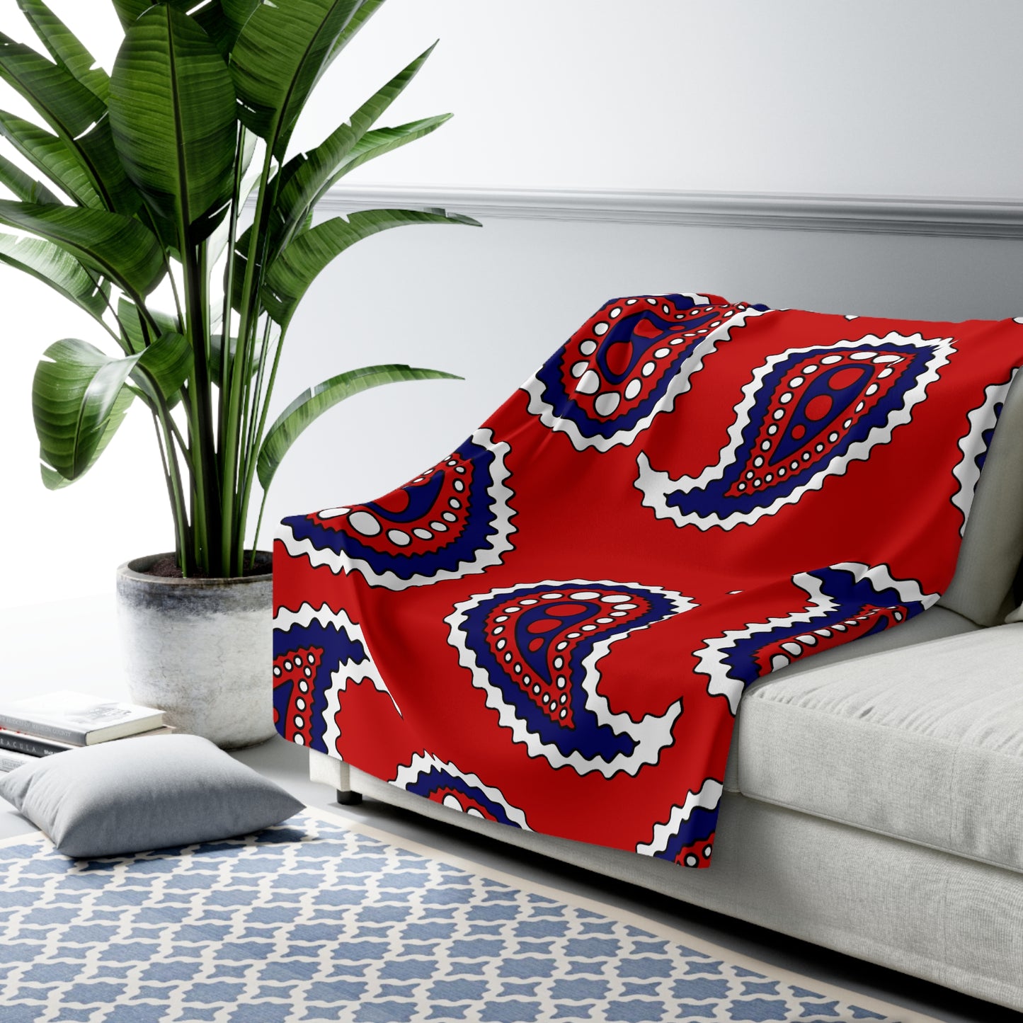 Liberia Retro Paisley Blanket Throw