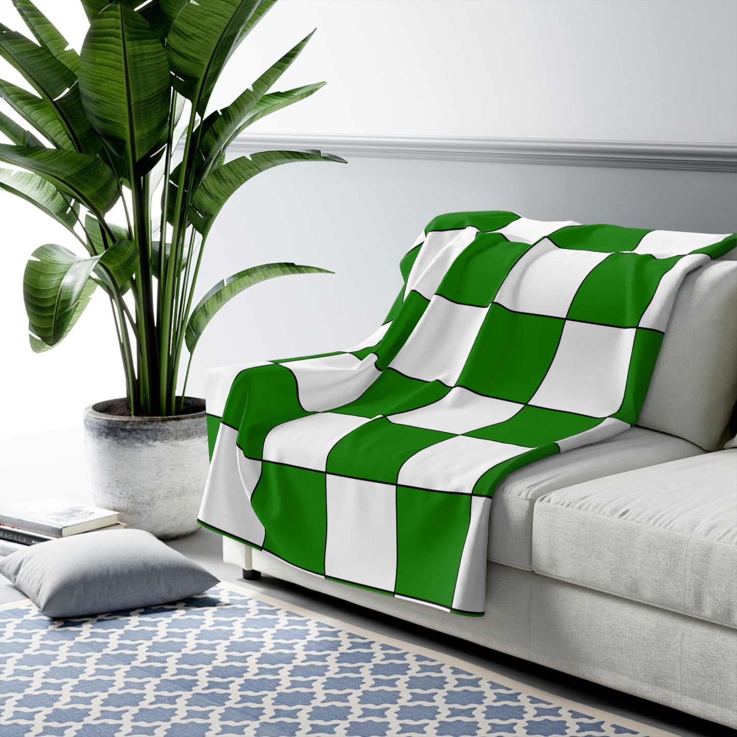 Norfolk Island Retro Check Blanket Throw
