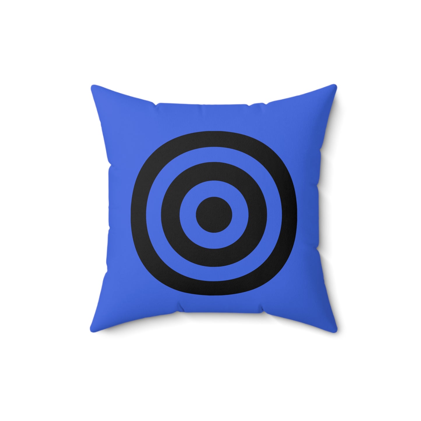 Royal Blue, Black Retro Target Cushion Pillow