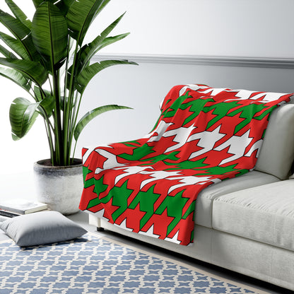 Oman Retro Houndstooth Blanket Throw
