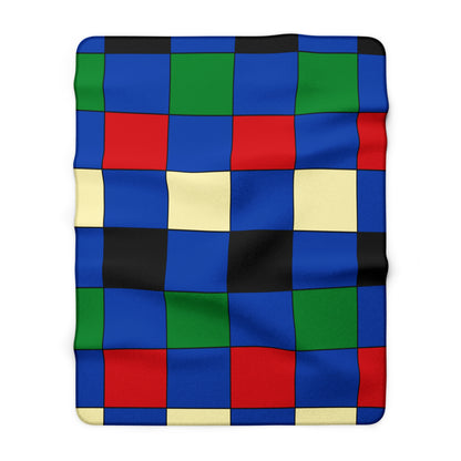 South Sudan Retro Check Blanket Throw