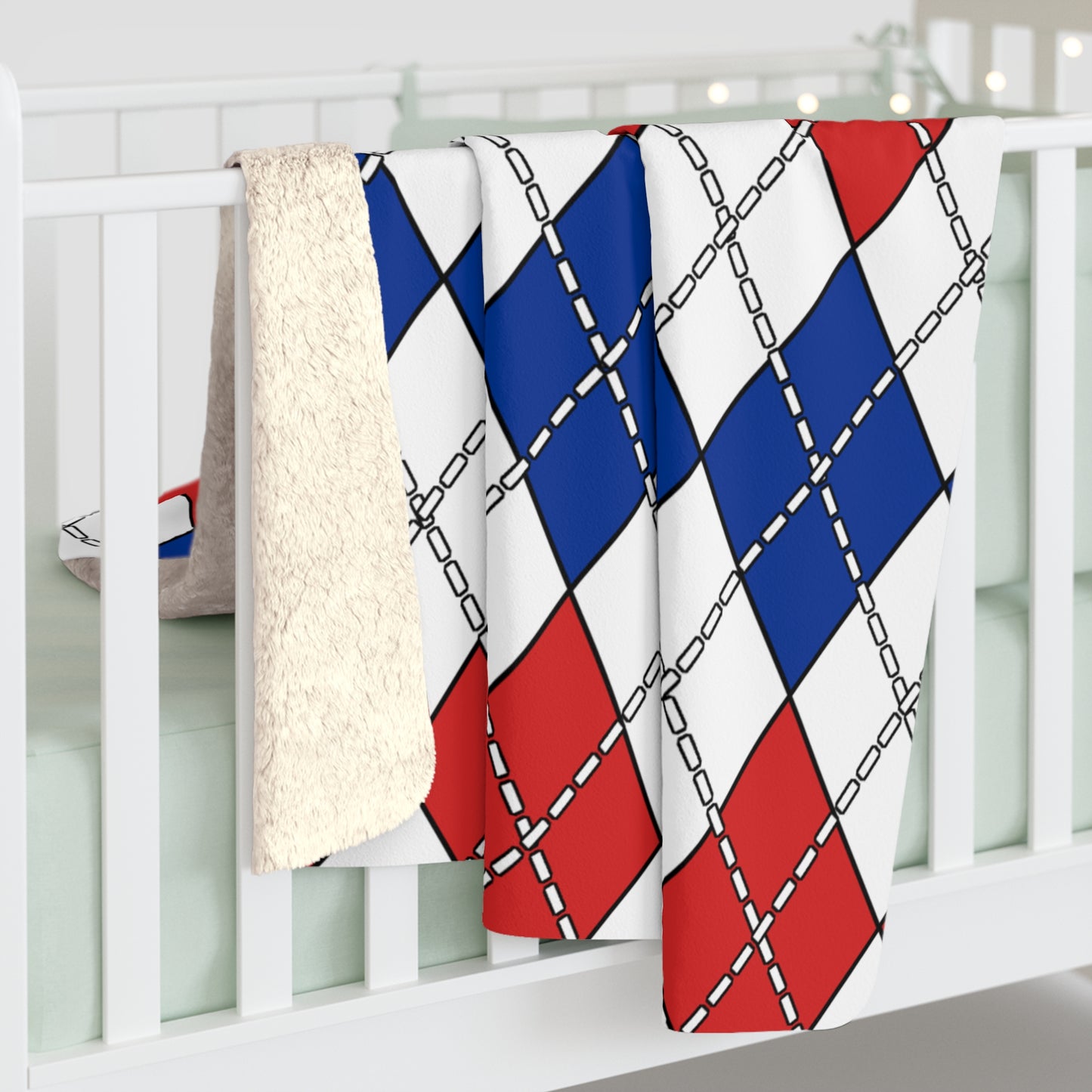 Faroe Islands Retro Argyle Blanket Throw