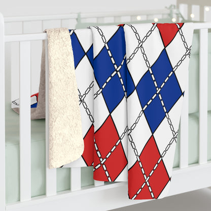 Faroe Islands Retro Argyle Blanket Throw