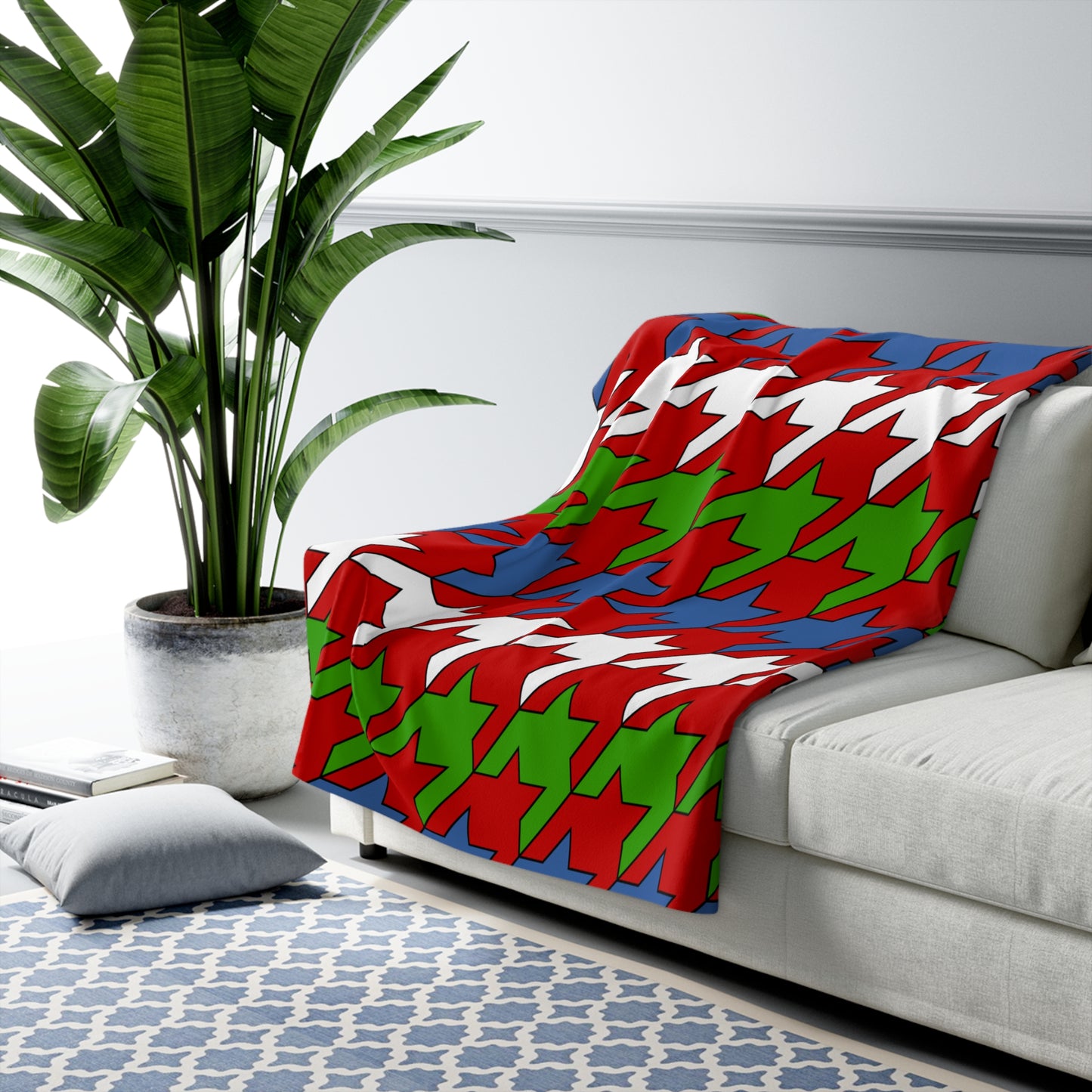 Namibia Retro Houndstooth Blanket Throw