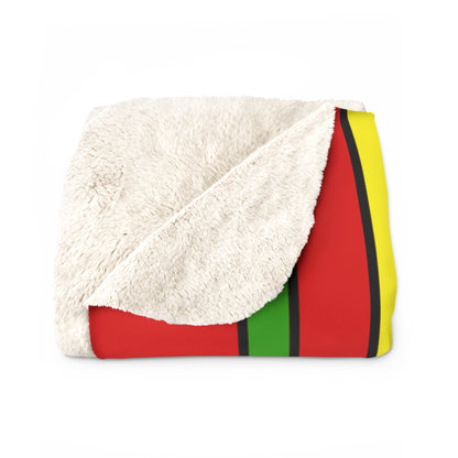 Burkina Faso Retro Stripes Blanket Throw