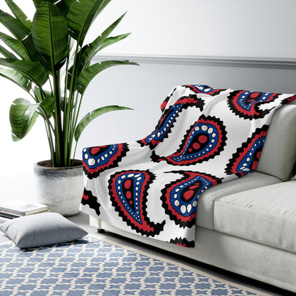 Republic Of Korea Retro Paisley Blanket Throw