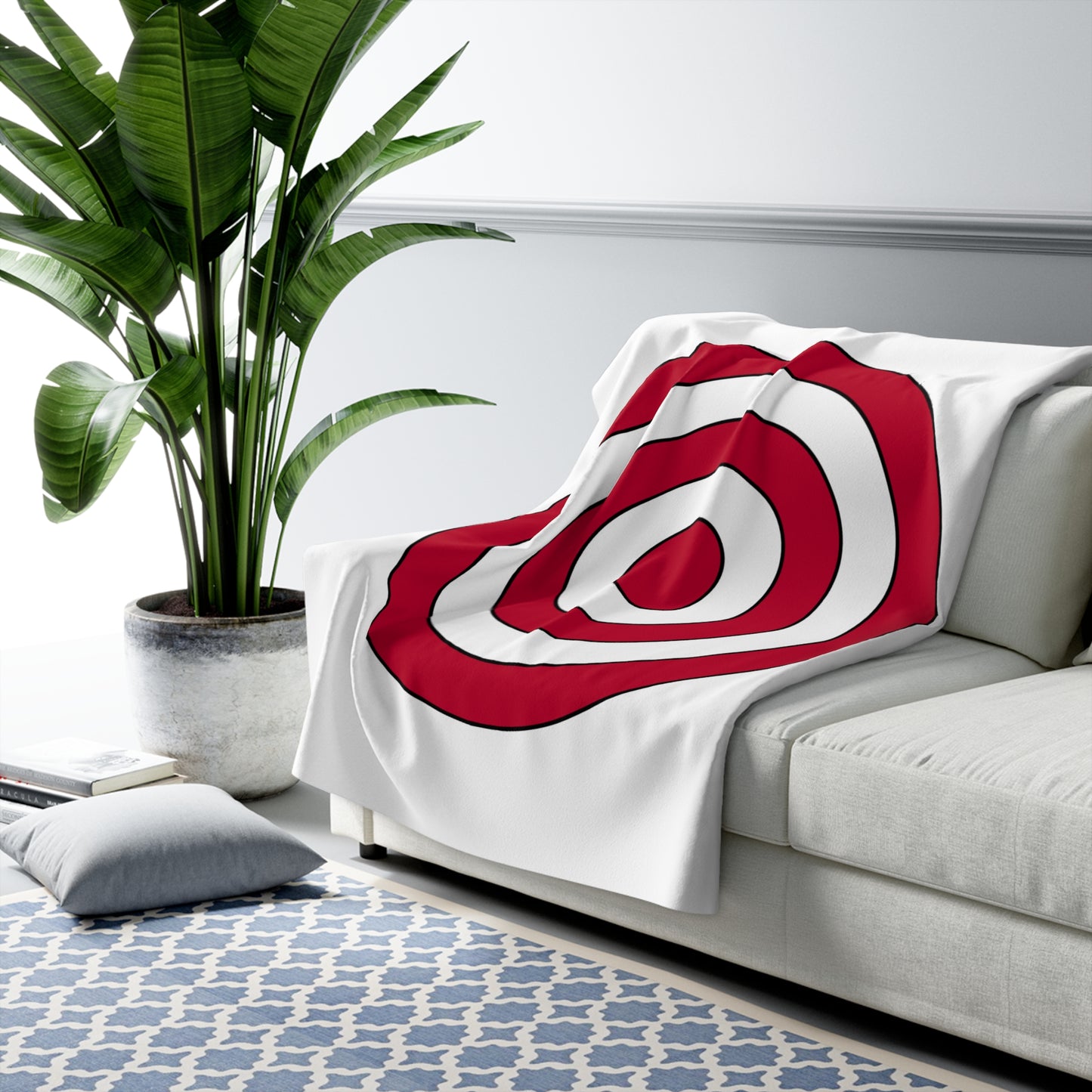 Japan Retro Target Blanket Throw