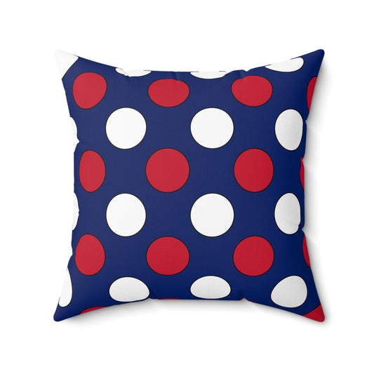 Ascension Island Retro Polka Dots Cushion Pillow