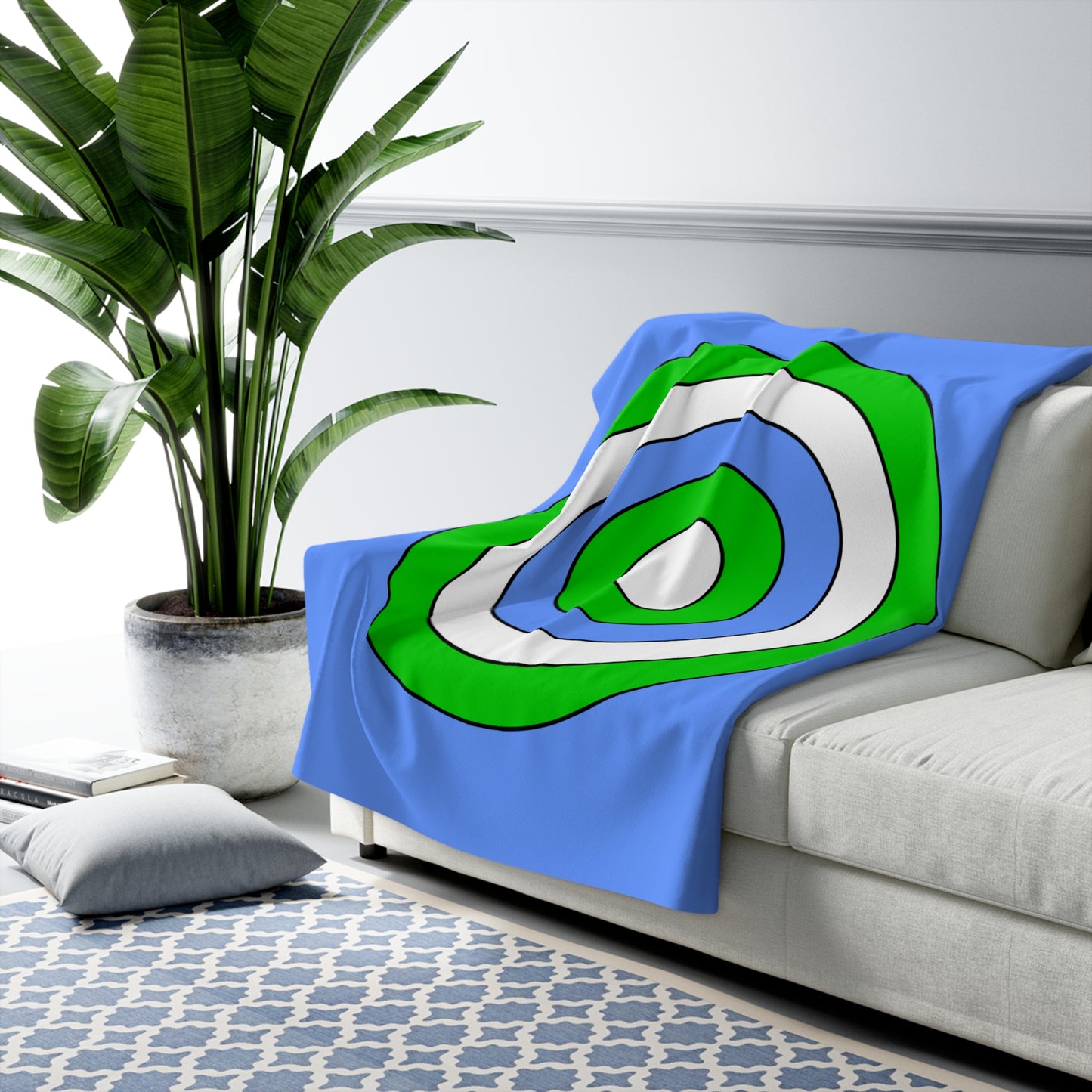Djibouti Retro Target Blanket Throw