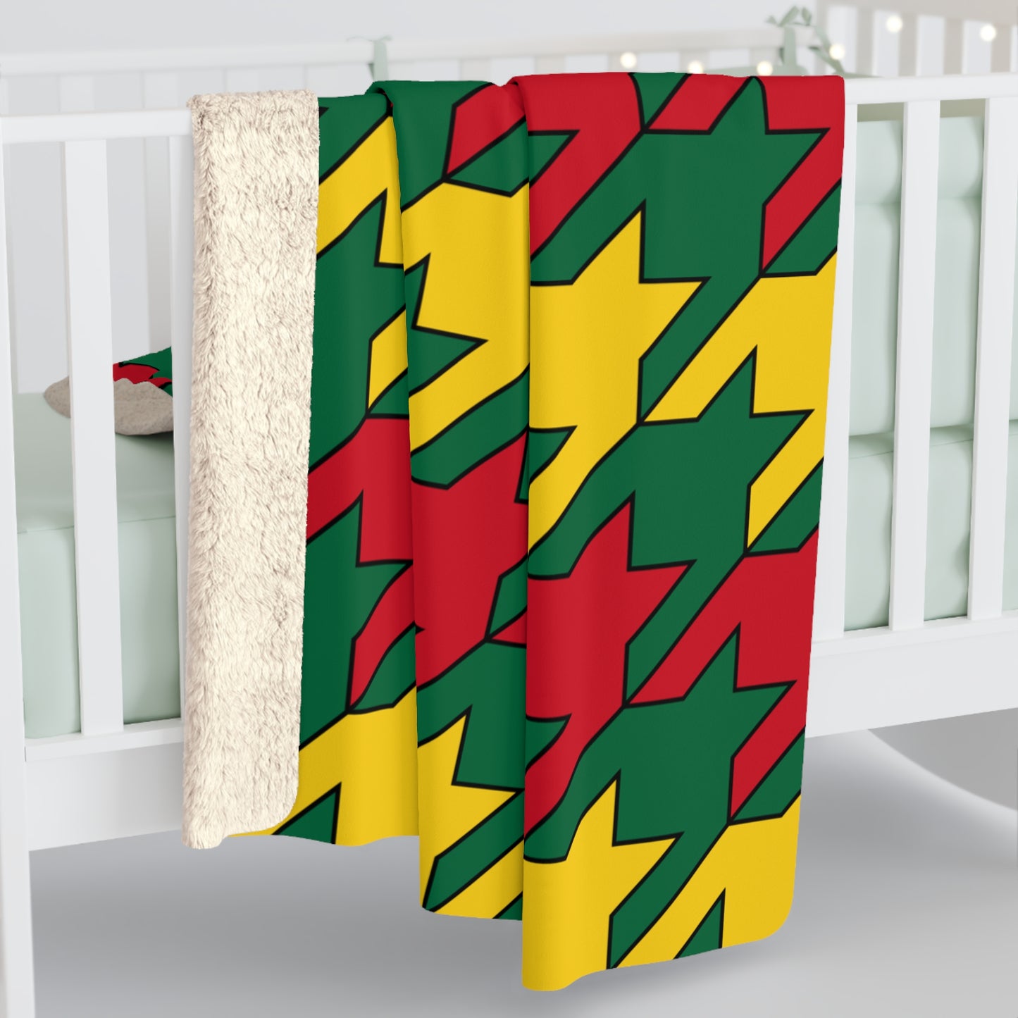 Ghana Retro Houndstooth Blanket Throw