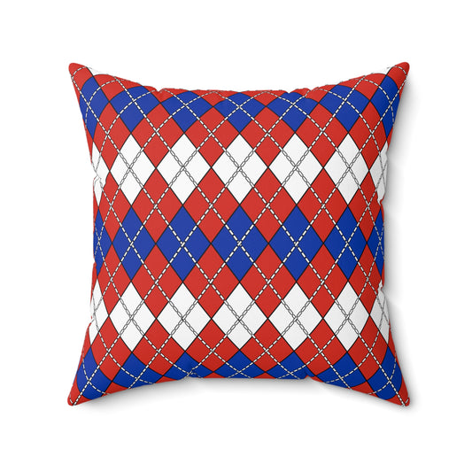 Paraguay Retro Argyle Cushion Pillow