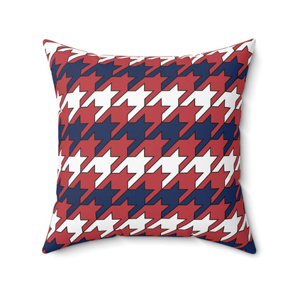 United States Minor Outlying Islands Retro Houndstooth Cushion Pillow