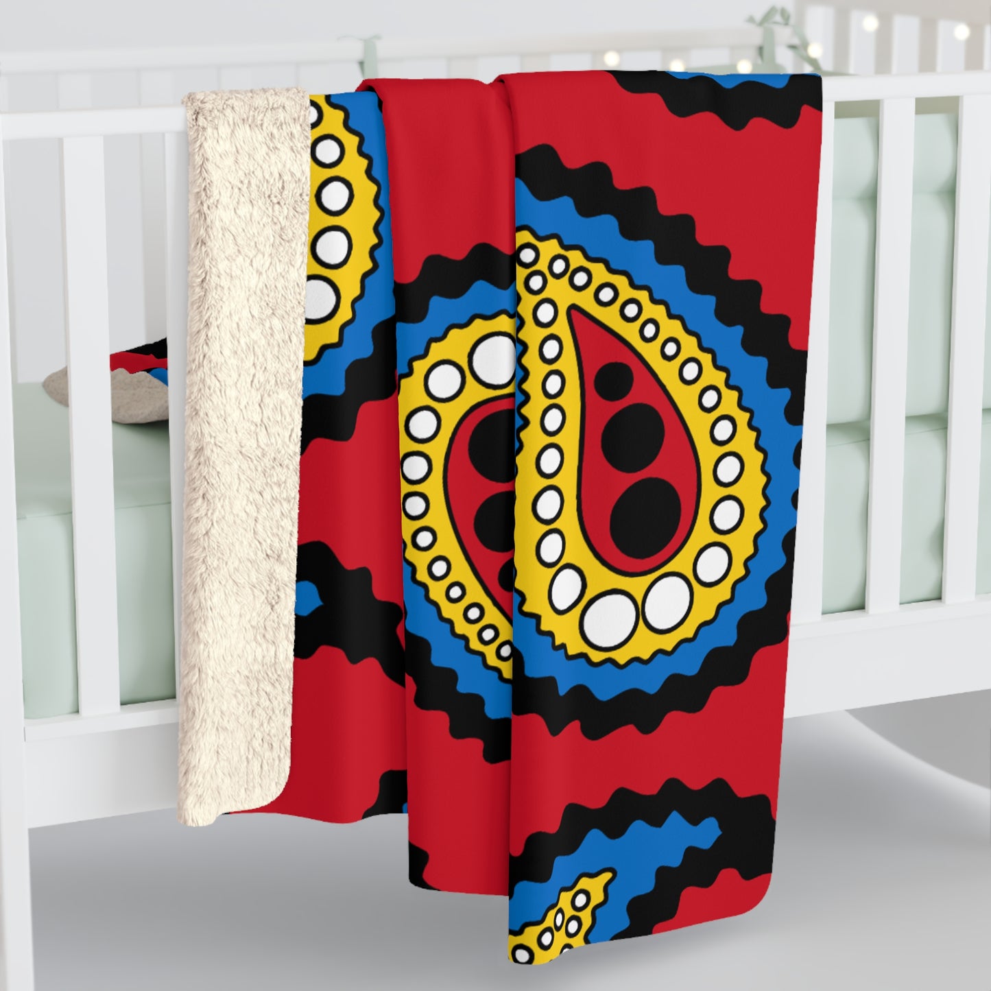 Antigua And Barbuda Retro Paisley Blanket Throw
