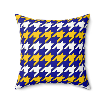 Bosnia And Herzegovina Retro Houndstooth Cushion Pillow