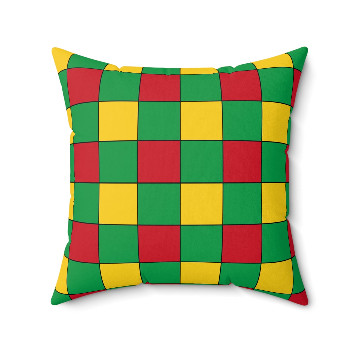 Guinea Bissau Retro Check Cushion Pillow