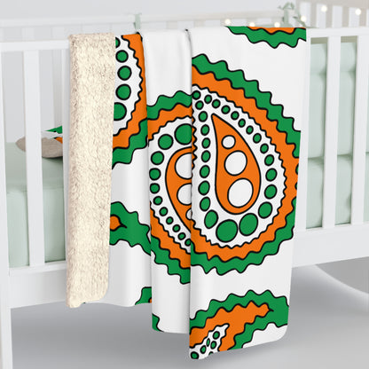 Ireland Retro Paisley Blanket Throw